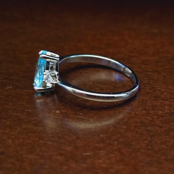 Fragrant Jewels Blue Zircon - December Birthstone Ring - Picture 7 of 8